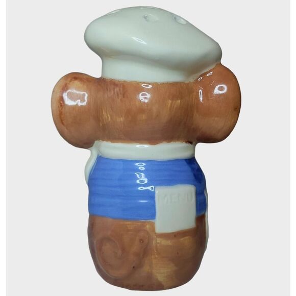 Handmade Signed Ceramic Mouse Chef Parmesan Cheese Shaker - Picture 3 of 10